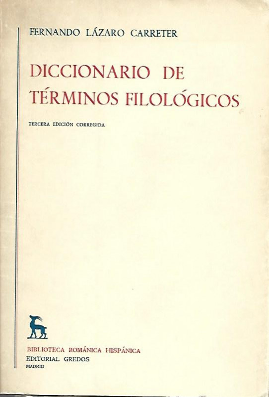 DICCIONARIO DE TÉRMINOS FILOLÓGICOS