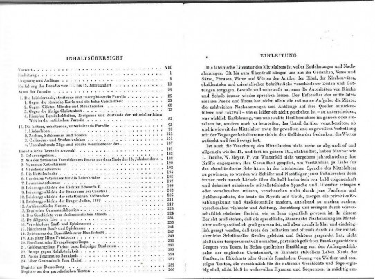 DIE PARODIE IN MITTELALTER. Mit 24 ausgewählten parodistischen Texten.  (La parodia en la Edad Media. Con 24 textos seleccionados).