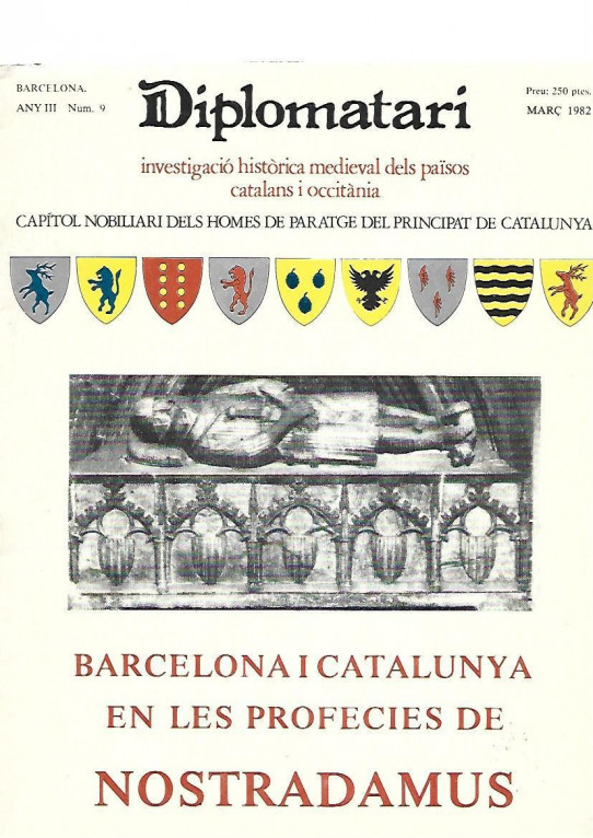 DIPLOMATARI. Investigació històrica medieval dels àïsos catalans i occitània. Any III núm. 9. Març 1982