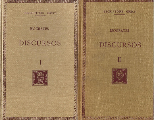DISCURSOS 2 Colums (I i II)  A DEMONIC. A. NICOCLES. NICOCLES.  /  PANEGIRIC. FILIP.  (Isócrates)