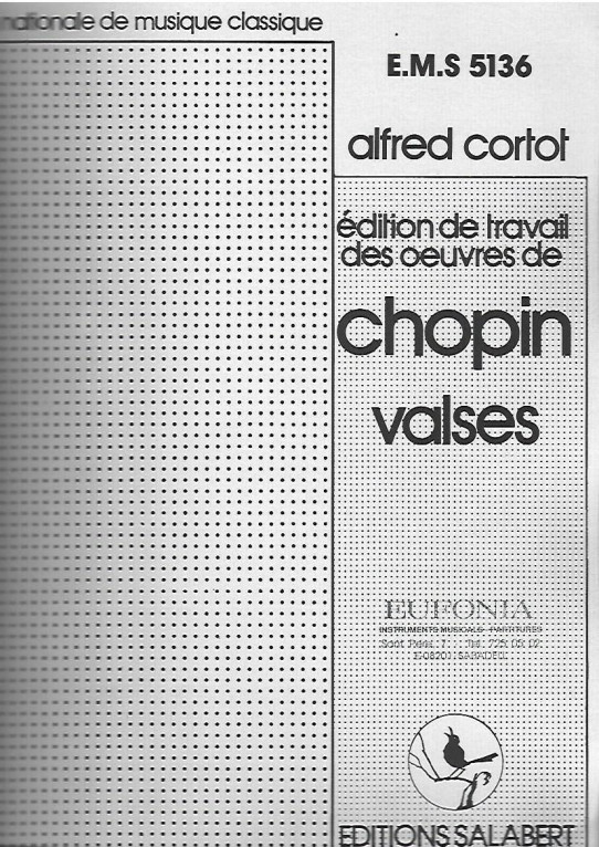Edition de travail des oeuvres de CHOPIN. VALSES E.M.S 5136