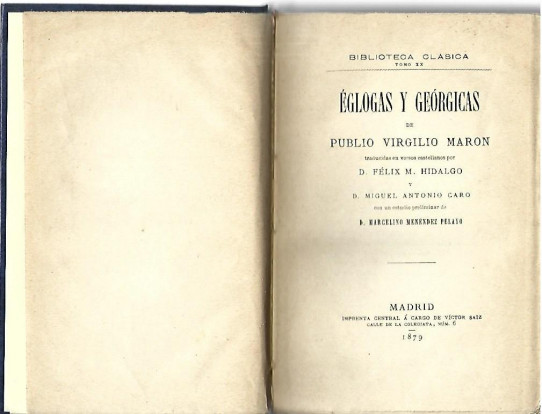 EGLOGAS Y GEORGICAS de Publio Virgilio Maron