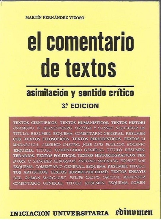 EL COMENTARIO DE TEXTOS