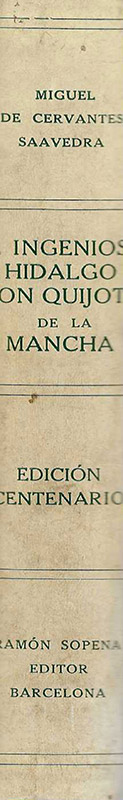 El ingenioso hidalgo Don Quijote de La Mancha.
