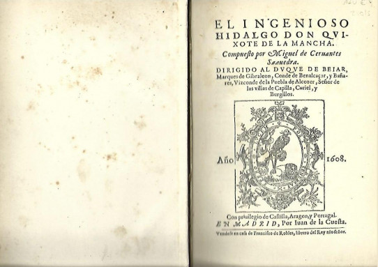 EL INGENIOSO HIDALGO DON QUIXOTE DE LA MANCHA 2 Volumenes.  EDICION FACSIMIL DE  1608