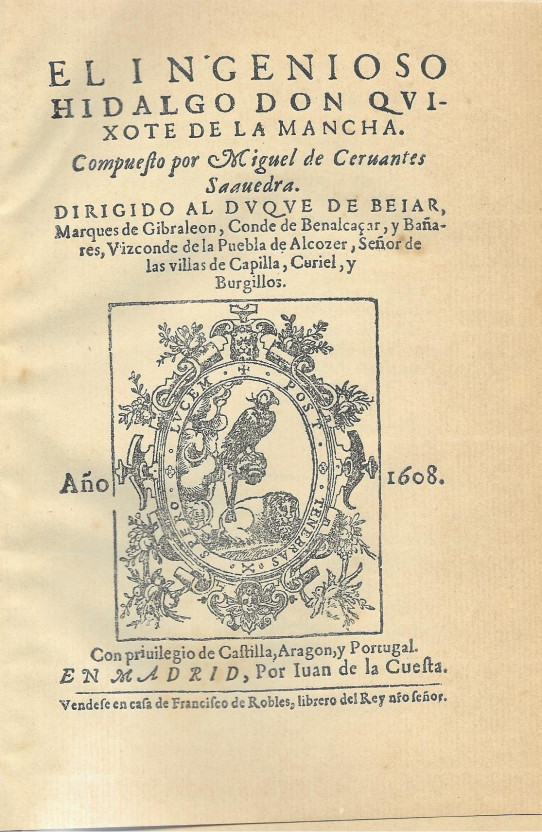 EL INGENIOSO IDALGO DON QUIXOTE DE LA MANCHA. 2 Volumenes. Edición facsimil de la de 1608 y 1615