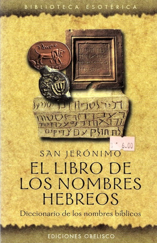 EL LIBRO DE LOS NOMBRES HEBREOS