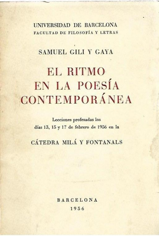 EL RITMO DE LA POESIA CONTEMPORANEA