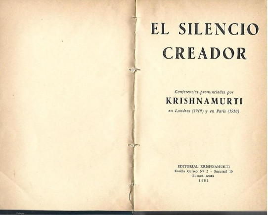 EL SILENCIO CREADOR