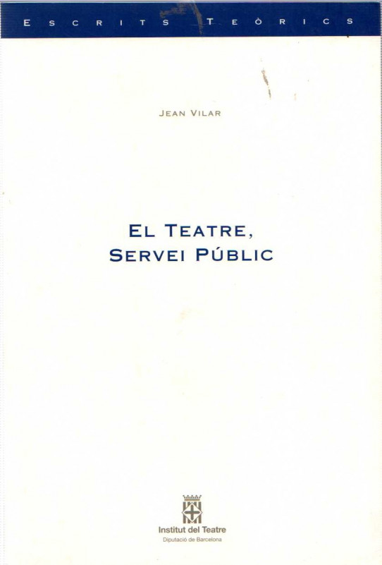 EL TEATRE, SERVEI PÚBLIC