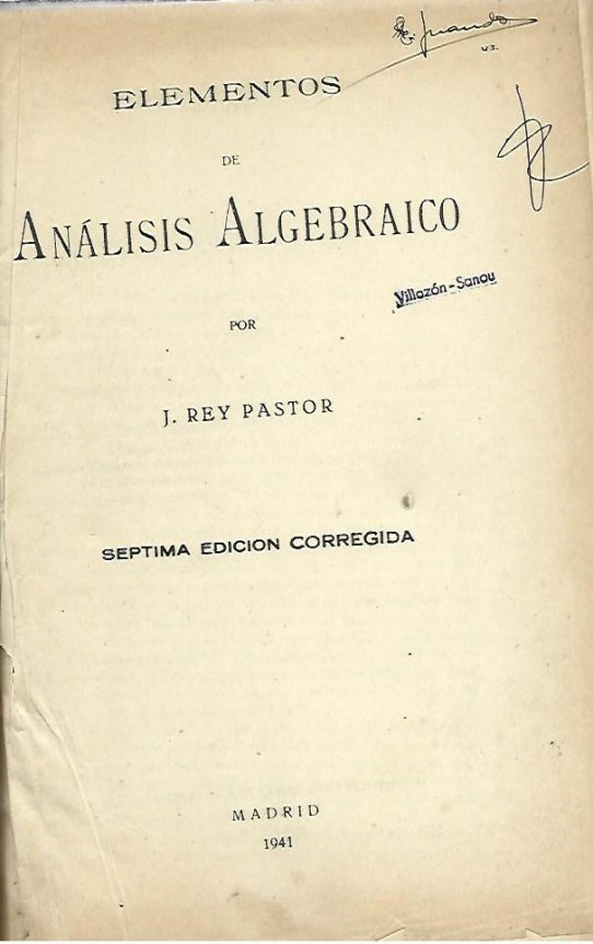 ELEMENTOS DE ANALISIS ALGEBRAICO Septima edición