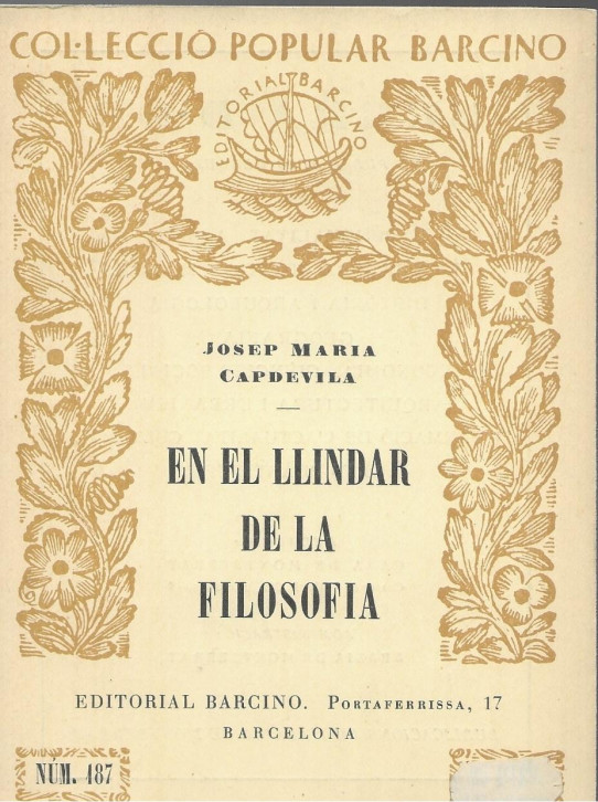 EN EL LLINDAR DE LA FILOSOFIA
