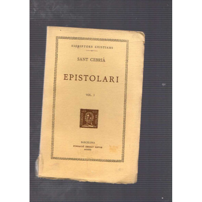 Epistolari Vol. I / Sant Cebrià