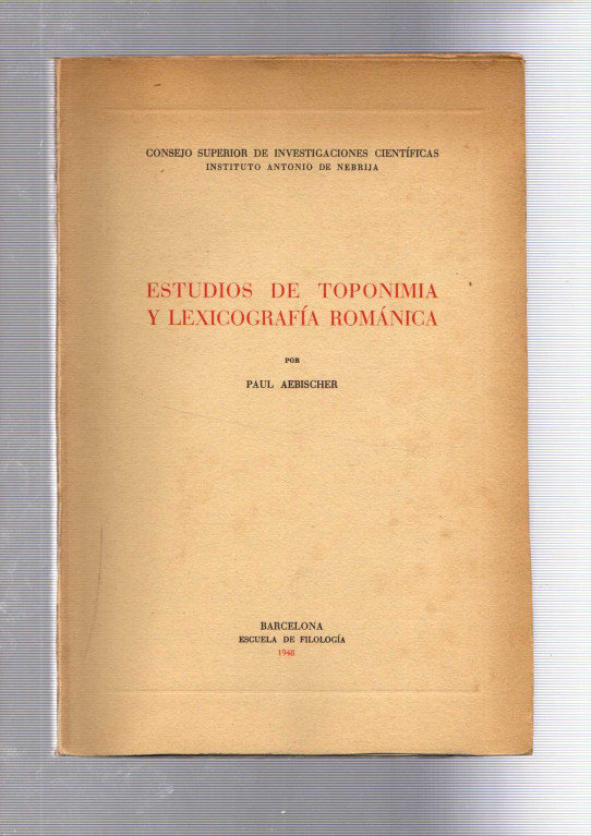 ESTUDIO DE TOPONIMIA Y LEXICOGRAFÍA ROMÁNICA