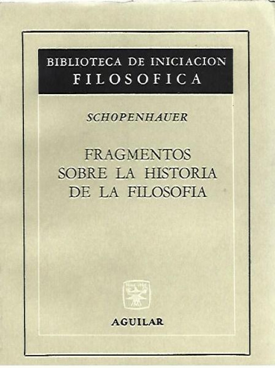 FRAGMENTOS SOBRE LA HISTORIA DE LA FILOSOFIA