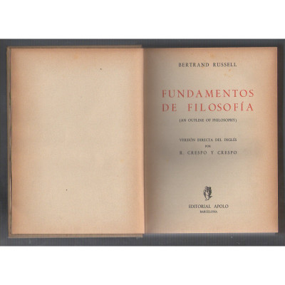 Fundamentos de filosofía  / Bertrand Russell