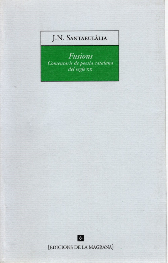 FUSIONS. COMENTARIS DE POESIA CATALANA DEL SEGLE XX