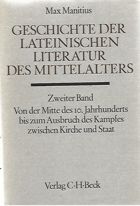 GESCHICHTE DER LATEINISCHEN LITERATUR DES MITTELALTERS  3 BÄNDE