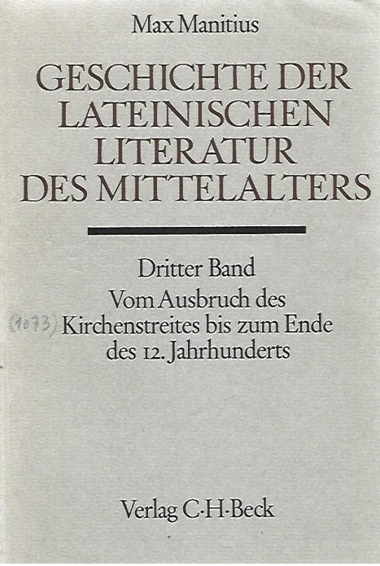 GESCHICHTE DER LATEINISCHEN LITERATUR DES MITTELALTERS  3 BÄNDE