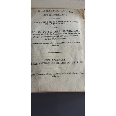 GRAMATICA LATINA en castellano / José Carrillo