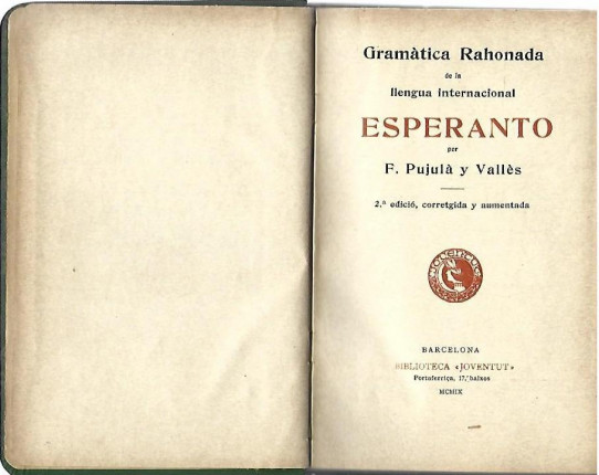 GRAMATICA RAHONADA DE LA LLENGUA INTERNACIONAL ESPERANTO