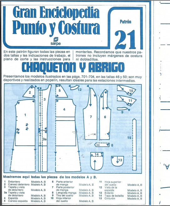GRAN ENCICLOPEDIA PUNTO Y COSTURA. Ganchillo, bordado y trabajos manuales, Tomo 1 Patrones y Calcos