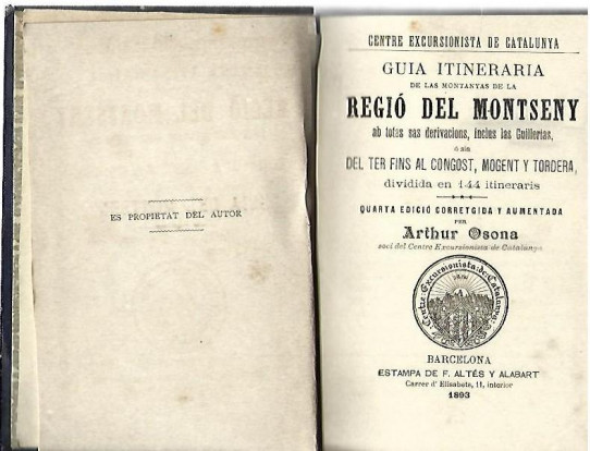 Guia Itineraria de les Montanyas de la REGIO DEL MONTSENY