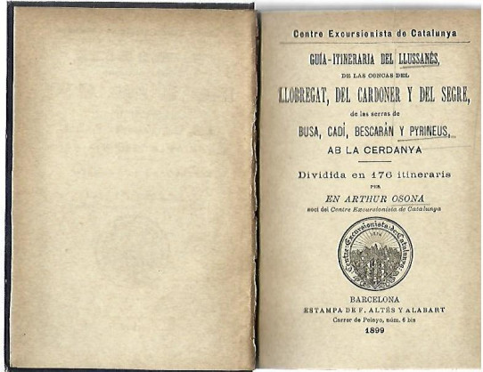 Guia Itineraria del LLUSSANES  de las concas del LLOBREGAT, DEL CARDONER y DEL SEGRE...