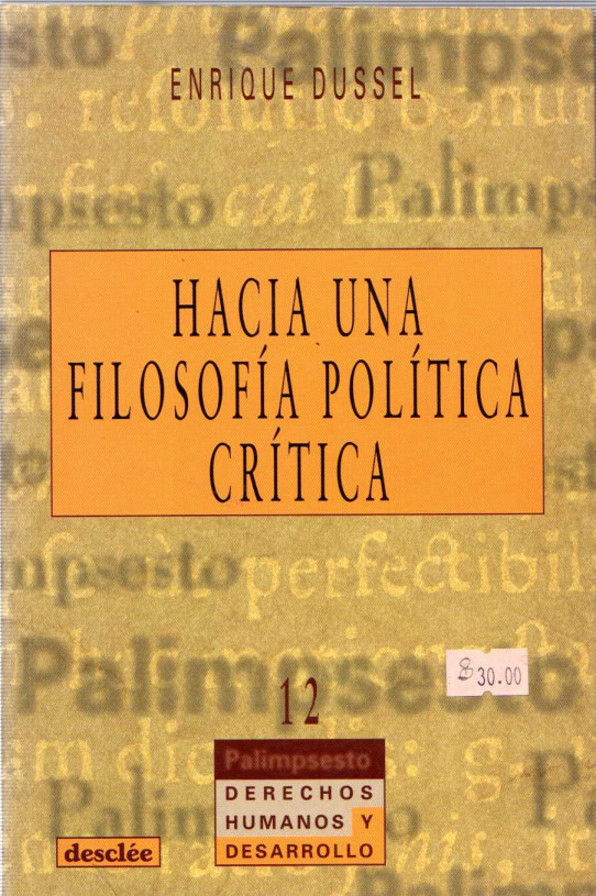 HACIA UNA FILOSOFÍA POLÍTICA CRÍTICA