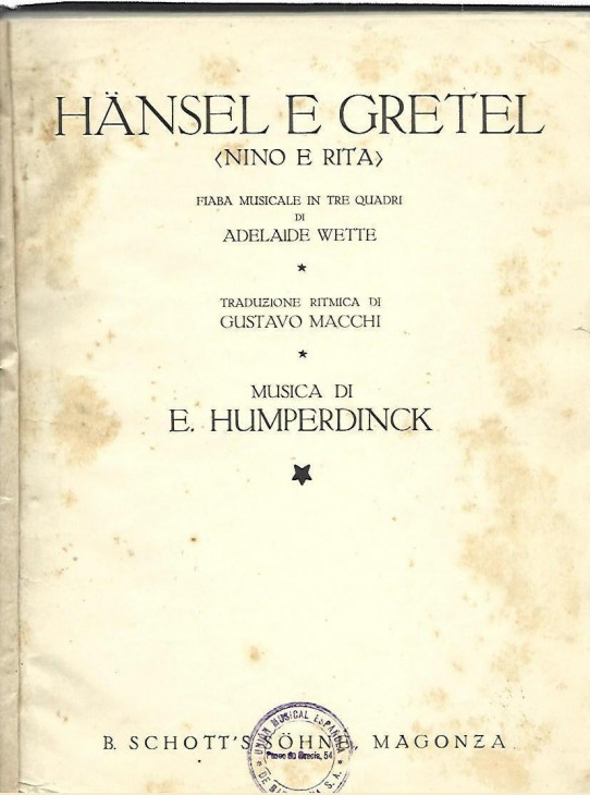 HANSEL E GRETEL  (NINO E RITA)   -OPERA-