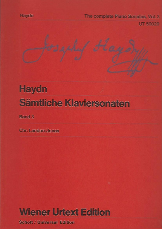 HAYDN Sämtliche Klaviersonaten Band 3  / The Complete Piano Sonatas. Volume 3