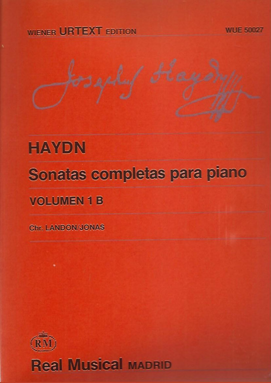 HAYDN  SONATAS COMPLETAS PARA PIANO 2 Volumenes  (1A y 1B)