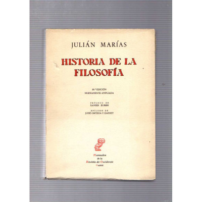 Historia de la filosofía / Julián Marías
