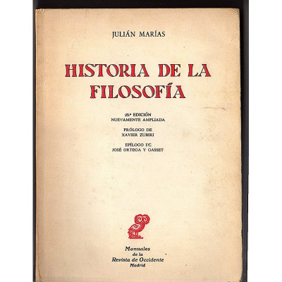 Historia de la filosofi?a / Julia?n Mari?as