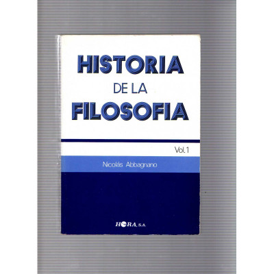 Historia De La Filosofia Vol 1 / Nicolás Abbagnano - Tienda ...