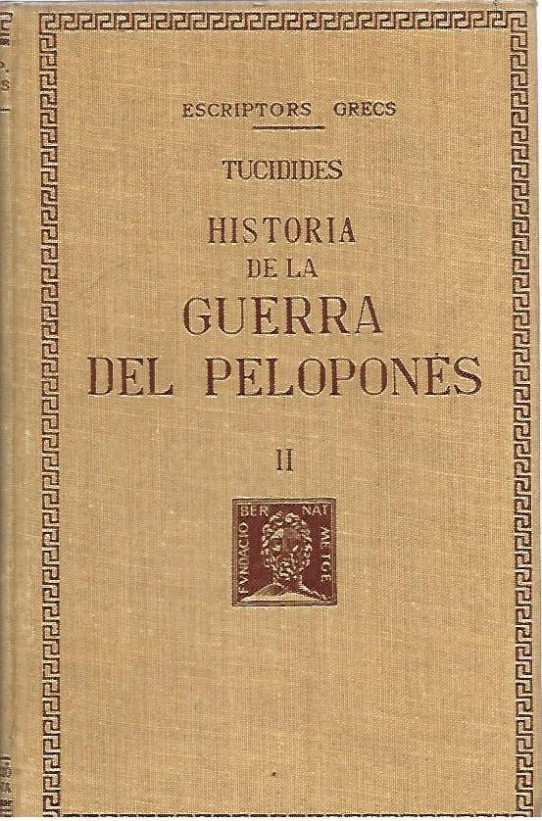 HISTORIA DE LA GUERRA DEL PELOPONES 8 Volums. del I al VIII (Tucidides)