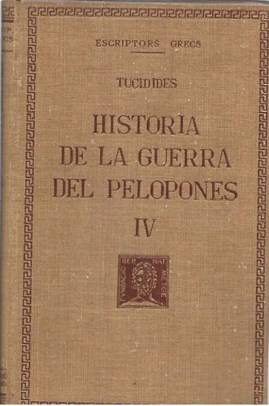 HISTORIA DE LA GUERRA DEL PELOPONES 8 Volums. del I al VIII (Tucidides)