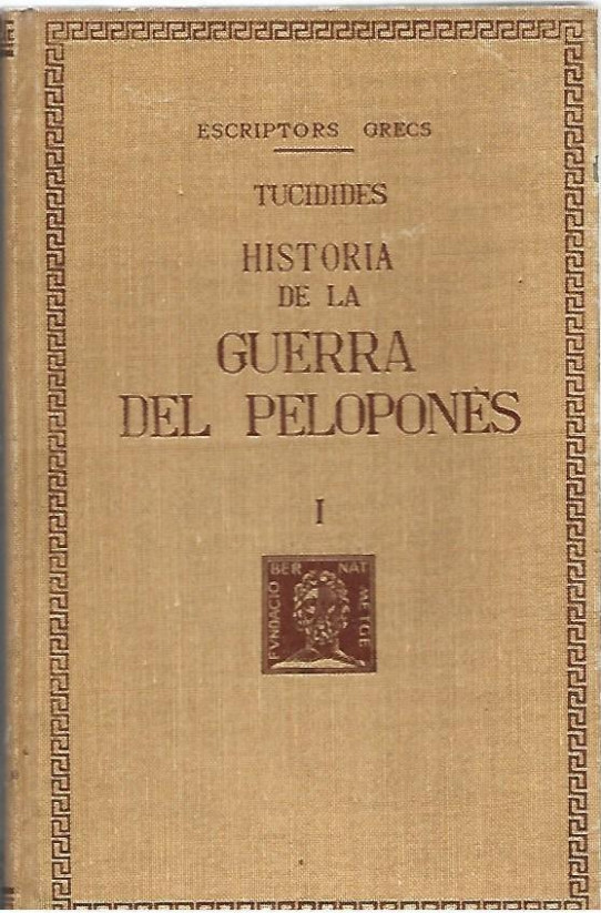 HISTORIA DE LA GUERRA DEL PELOPONES 8 Volums. del I al VIII (Tucidides)