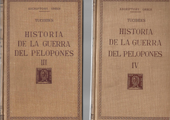 HISTORIA DE LA GUERRA DEL PELOPONES 8 Volums (Obra completa)   -Tucidides-
