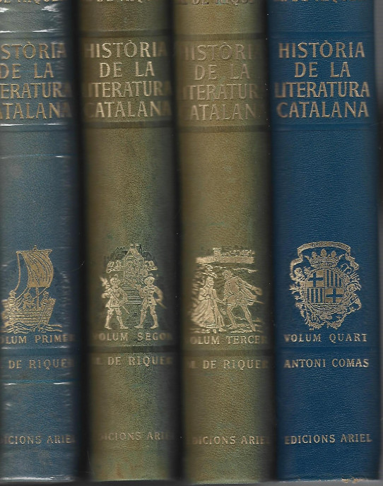 HISTORIA DE LA LITERATURA CATALANA 4 Volums (d'un total de 6)