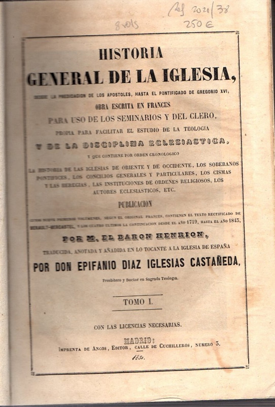 HISTORIA GENERAL DE LA IGLESIA 8 TOMOS