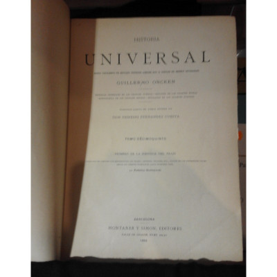 Historia universal XV. Historia del Traje / Hottenroth, Friedrich 1840-1917  - Oncken, Wilhelm dir.