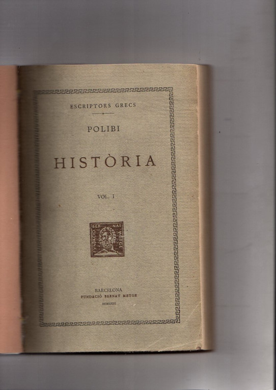 HISTORIA VOL. I (Polibi)