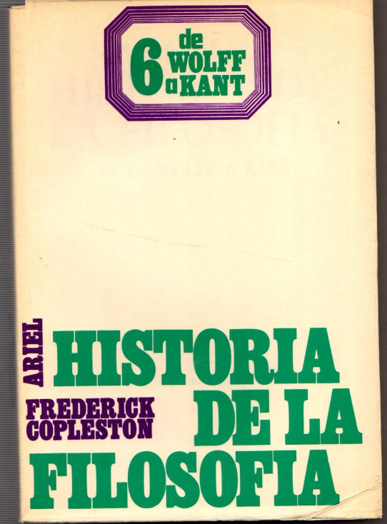 HITORIA DE LA FILOSOFIA VOLUMEN 6 DE WOLFF S KSNT