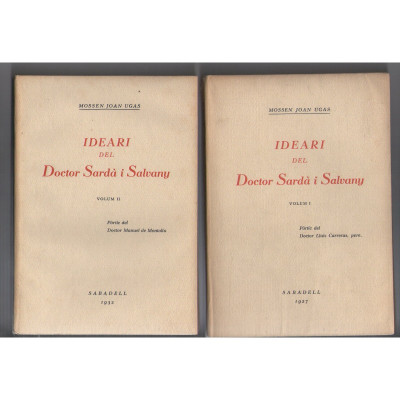 Ideari del doctor Sardà i Salvany / Sardá y Salvany, Félix