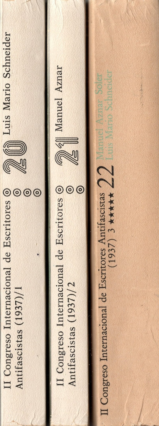 II CONGRESO INTERNACIONAL DE ESCRITORES ANTIFASCISTAS (1937) (3 VOLS)