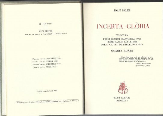 INCERTA GLÒRIA