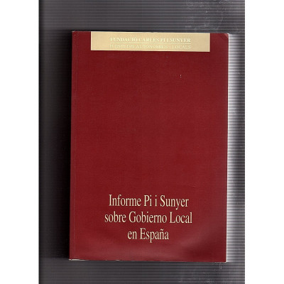 Informe Pi i Sunyer sobre Gobierno Local en España