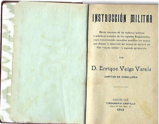 INSTRUCCION MILITAR 1913
