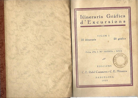ITINERARIS GRAFICS D'EXCUSIONS. Volum I